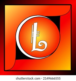 Diseño del logotipo L con gradiente rojo, naranja y amarillo.  para aplicaciones, marcas y empresas.