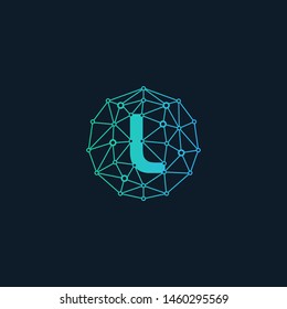 L Logo Design Template. technology logo. digital logo - Vector - Vector