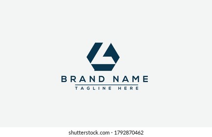 Elemento de promoción de marca gráfica vectorial de plantilla de diseño de logotipo L.