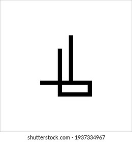 Signo vectorial de diseño de logotipo L