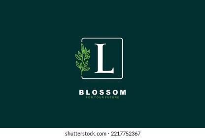 L logo floral vector for identity company. initial letter nature template vector illustration for your brand.