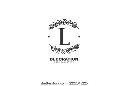 L logo floral vector for identity company. initial letter nature template vector illustration for your brand.