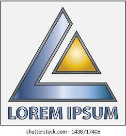 L logo with grey background