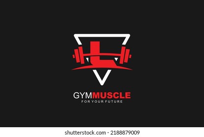 L Logo Gymnastik Vektor für Identitätsfirma. Initial Brief Fitness Template Vektorgrafik für Ihre Marke.