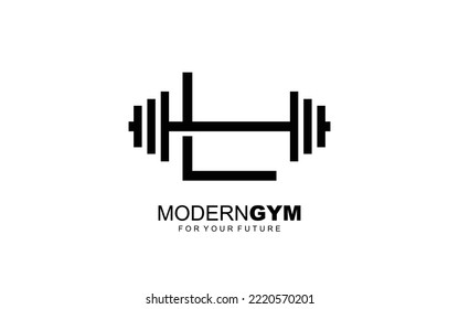 L logo gym vector for identity company. initial letter fitness template vector illustration for your brand.