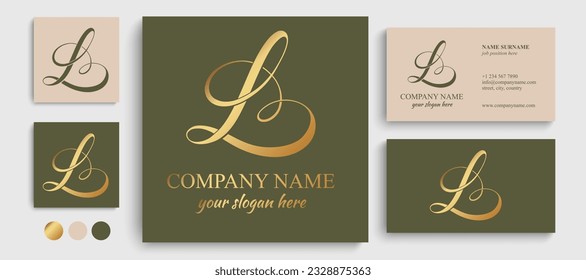 L logo with heart. L letter logo template elements. personal monogram. Vector elegant logo. letter L logo design letter