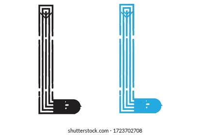 L logo, Initial Logo L, Vector, Logo type, Monogram, Letter, Design, Style