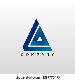 L A Logo. LA Letter Design Vector 