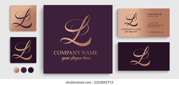 L logo. L letter logo template elements. personal monogram. Vector elegant logo. letter L logo design