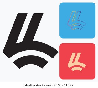 L Logo, L Monogram, Letter L Logo, Creative Icon, Modern, Vector