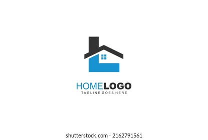 L logo real estate for branding company. identity template vector illustration for your brand.