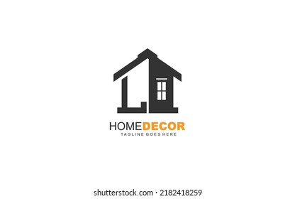 L logo real estate for branding company. construction template vector illustration for your brand.