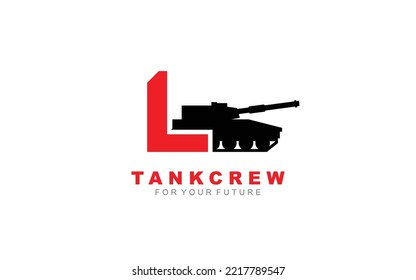 L logo tank for identity. letter template vector illustration for your brand.