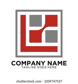 L logo template for business company