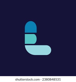 Arte vector con logotipo L, iconos y gráficos
