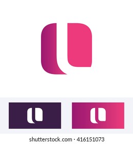 L Logo. Vector Graphic Branding Letter Element. White Background