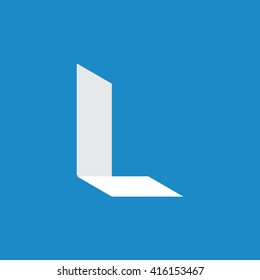 L Logo. Vector Graphic Branding Letter Element. White Background