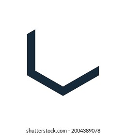L logo vector illustration. Letter L hexagonal logo isolated on White Background