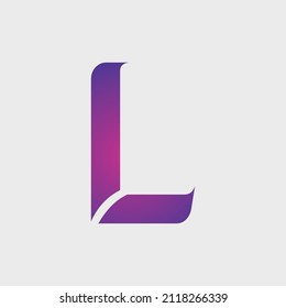 L logo vector letter design icon typography