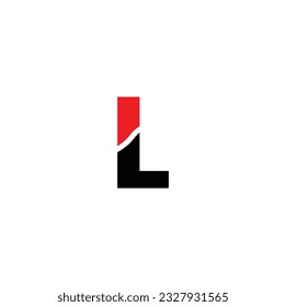 L logo wing for identity. feather template vector illustration for your brand.Monogram L logo letter hipster, isometric shape LLL emblem 3D parallel thin line, linear initials typography design elemen