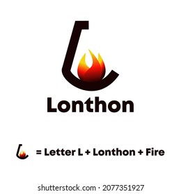 Diseño del logotipo del incendio de L Lonthon