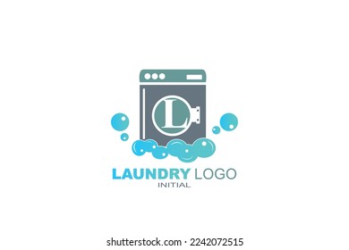 L Loundry Letter logo template for your branding.