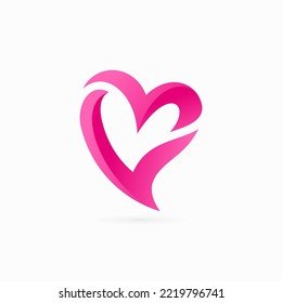 L love icon logo design