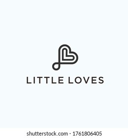 L love logo. love icon