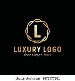 L Luxury Logo Design Template Inspiration