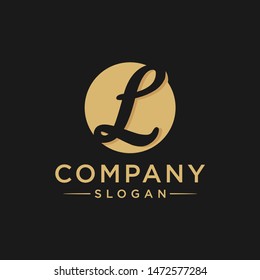 L Luxury Logo Design Template Inspiration