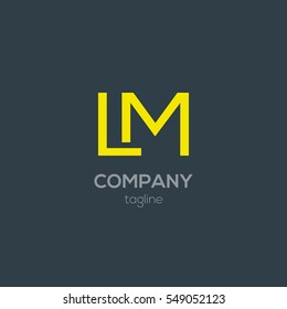 L & M  Letter logo design vector element
