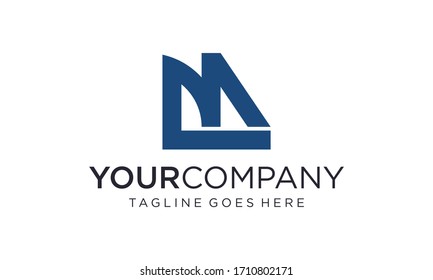 L and M letter for logo designs vector editable on white background