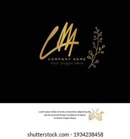 L M LM Escritura manuscrita inicial y logotipo de la firma. Logo inicial del vector de belleza .Moda, boutique, floral y botánica	