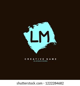 L M LM Initial logo template vector