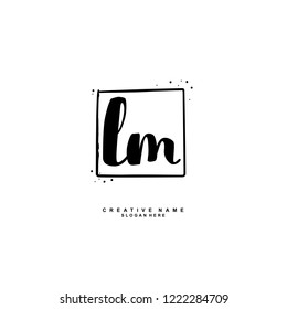 L M LM Initial logo template vector