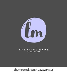 L M LM Initial logo template vector
