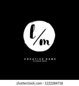 L M LM Initial logo template vector
