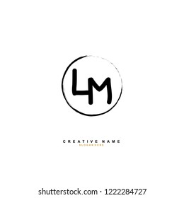 L M LM Initial logo template vector