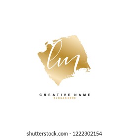 L M LM Initial logo template vector