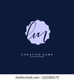 L M LM Initial logo template vector