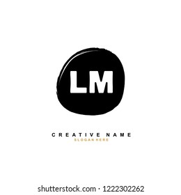 L M LM Initial logo template vector