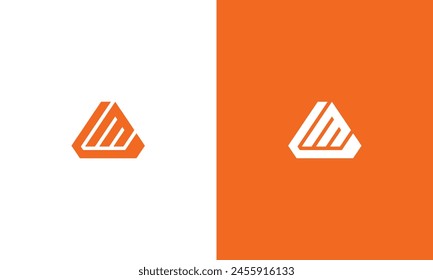 l m ml lm logo with orange color for sport logo and brand identity