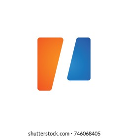 L mark negative space logo, letter logo