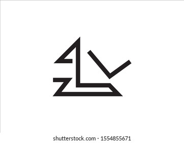 L minimalist logo design image - vector