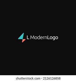 L MODERN LOGO DESIGN VECTOR