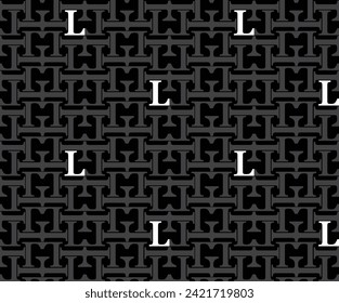 L monogram illustration vector design