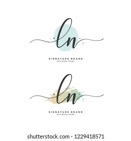 L N LN Initial logo template vector