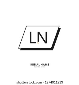 L N LN Initial logo letter with minimalist concept. Vector with scandinavian style logo.