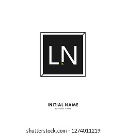 L N LN Initial logo letter with minimalist concept. Vector with scandinavian style logo.