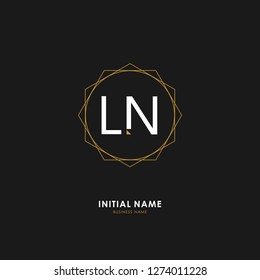 L N LN Initial logo letter with minimalist concept. Vector with scandinavian style logo.